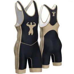 Gym Clothing Youth & Adult Wrestling Suit Skinny Jumpsuit Stretchy Sports Bodysuit Swimwear Weight Lifting Gymnastic Outfit