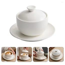 Dinnerware Sets Ceramic Stew Pot Kitchen Soup Bowl Bowls Tableware With Cover Ceramics Small Home