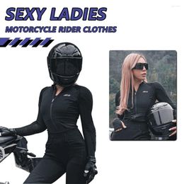 Motorcycle Apparel Women's Protective Clothing Sexy Racing Tops Anti-Fall Black Tights Joint Protection