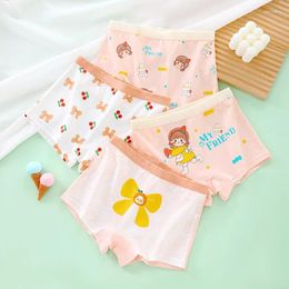 Women's Panties Baby Soft Cotton Underwear Little Girls Pink Girl Briefs Toddler Cartoon Undies Children Flower Panties(Pack Of 4)