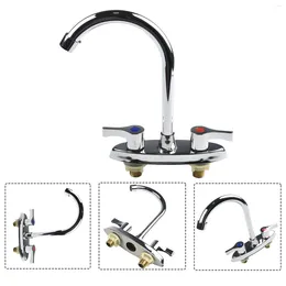 Kitchen Faucets Basin Faucet Brass Double Hole Single Handle Rotary Cold Water Sink Mixer Tap Bathroom Washbasin