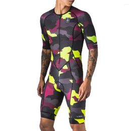 Racing Sets Wattie Ink Cycling Triathlon Suit Men's Bodysuit Road Bike Short Tights Quick Dry One-Piece Speedsuit