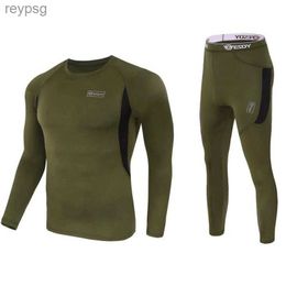 Underpants winter Top quality new thermal underwear men sets compression fleece sweat quick drying thermo clothing YQ240214