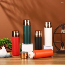 Water Bottles Double-layer Insulated Stainless Steel Bottle With Tea Infuser Leakproof Lid For Outdoor Sports And Travel