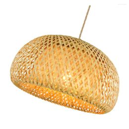 Pendant Lamps Bamboo Woven Lamp Shade Chinese Style For Hanging