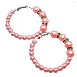 Dangle Earrings 2024 Greek All Pink Pearl Circled Women's Club Charm Jewelry