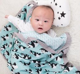 Baby Blanket Organic Cotton Muslin Super Soft Thick Quilt Swaddle Kids Bath Towel Stroller Monthly Blankets Newborn Wrap Swaddle Y2772208