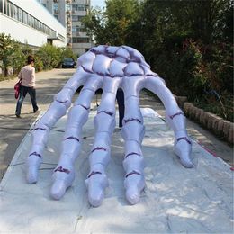 wholesale 3mH (10ft) with blower Outdoor Horrible Halloween Decorative llluminated Inflatable Hand for Halloween Decoration