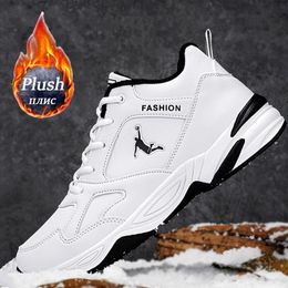 Leather Mens Shoes Winter Man Waterproof Durable Non-slip Outsole Gym Training Outdoor Basketball Sneakers 2 64