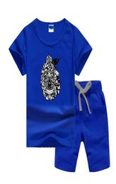 VS Brand Luxury Designer Children Summers Clothing Sets Printing Logo Kids Boy Girl Short Sleeve Tshirts and Pants 2Pcs Suits Fas75923224
