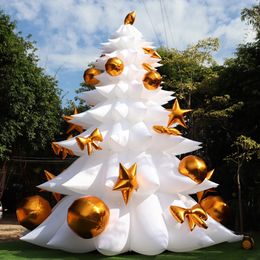 wholesale 6/8m 20/26ft Tall LED lighted Outdoor large inflatable Christmas tree decorations commercial new year decor decorated for Ma