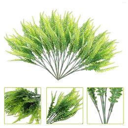 Decorative Flowers 8 Pcs Simulated Persian Grass Artificial Fern Plants Picks Flower Arrangement Supplies Leaf Plastic