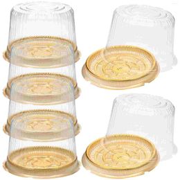 Take Out Containers 20 Pcs Cake Box Slice Container Clear Paper Cup Transport Plastic Carrier