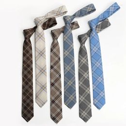 Bow Ties Men's 6cm Classic Fashion Handmade Skinny Neck For Man Narrow Collar Slim Black Grey Blue Tie Casual Plaid Gift