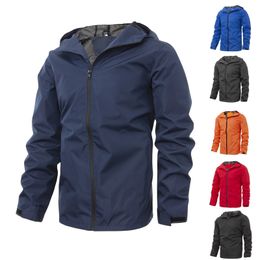 Outdoor Storm Jacket Spring Autumn Men Women Thin Windproof LoversFashion Colour Matching Waterproof Mountaineering Clothing 240125