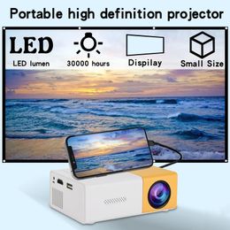 YG300 Portable mini projector highdefinition television USB SD memory support outdoor movie 240125