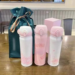 Water Bottles Star Brand 1971 Cherry Blossom Gradient Coffee Insulation Cup Outdoor Car Portable Network Red Cold Beverage