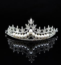 Luxury Pearl Hairbands for Bride Wedding Party Crystal Crowns and Tiaras Bridal Headpieces Shining Rhinestone Headbands6795999