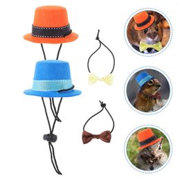 Dog Apparel Hats Hamster Bow Tie Chinchilla Caps And Kit Halloween Pet Decorative Hedgehog Ties