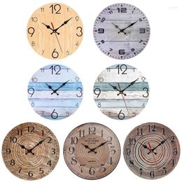 Wall Clocks Vintage Wood Clock Hanging Supplies 2024