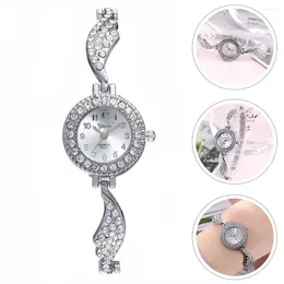 Wristwatches Ladies Watches Bracelet Quartz Wrist Exquisite Rhinestone Woman Bangle Practical Miss