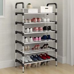 Shoe Rack Shelf 4567Layers Simple Dustproof Storage Cabinet Door Dormitory Organizer 240130