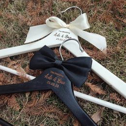 Personalized Wedding Dress Hanger Engraved Bride and Groom Hangers 240201