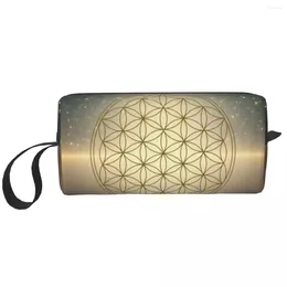 Cosmetic Bags Flower Of Life Makeup Bag Women Travel Organizer Cute Mandala Buddhism Storage Toiletry