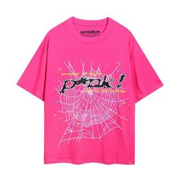 designer tees spider t shirt pink purple Young Thug sp5der Sweatshirt 555 shirt men women Hip Hop web jacket Sweatshirt Spider sp5 tshirt High quality 36DR