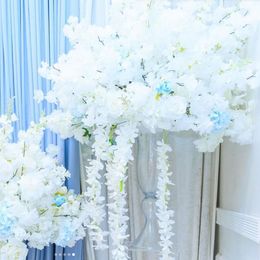 Wholesale Ivory Colours Cherry Blossom Flower Ball for Wedding White Centrepiece Decor