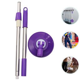 Mop Pole Replacement Handle Clean Head Tool Accessories Stainless Refill Supplies Replace Broom Steel Stick Rotating Floor 240123