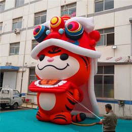 7mH (23ft) with blower wholesale Inflatables Balloon Tiger Inflatable Cool Tiger For Music Stage Decoration