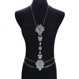 2024 Fashion Clear Crystal Rhinestone Waist Chains Body Chain Necklace Women Jewellery Sexy Belly Chains Woman Waistband 240127