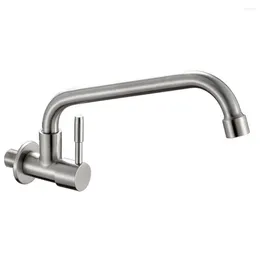 Kitchen Faucets Sink Faucet Single Cold Water Sprayer Swivel With Energy-saving Bubbler 304 Stainless Steel In-wall Brand
