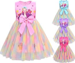 Girls Dress JoJo Siwa mesh Bow Dresses Kids Birthday Christmas Party Clothing Jojo Siwa Princess Dress 09243702953