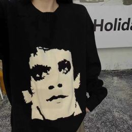 designer t shirt New ERD Melancholy Rich Second Generation Figure Sweater Knitted Round Neck Loose High Street Unisex