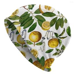 Berets Lemon Tree Beanies Caps For Men Women Unisex Trend Winter Warm Knit Hat Adult Citrus Fruit Botanical Art Bonnet Hats