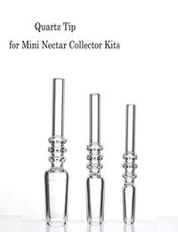 10mm 14mm 19mm Quartz Tip for Mini NC Kits With Plastic Keck Clips Quartz Banger Nail Quartz Tips8327116