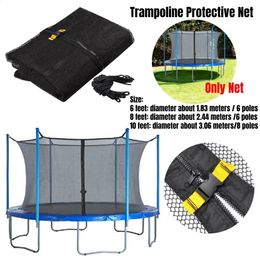 Trampoline Protective Net Nylon for Kids Children Jumping Pad Safety Protection Guard Outdoor Indoor No stand 240127