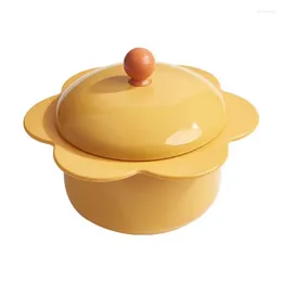 Bowls Student Dormitory Lunch Box Fruit Salad Bowl Stainless Steel Kitchen Gadget Soup Rice Flower Shape Cute Childrens