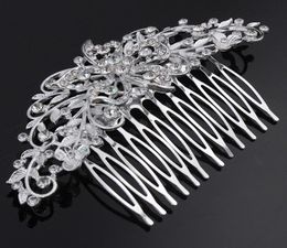 special offer promotion hairpins feis whole fashion crystal big flower and small leaf hair decoration pins bride wedding acces8045136