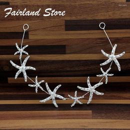 Hair Clips Fairland Elegant Sparkly Crystal Star Shape Tiara Headband Starfish Bride Headdress Rhinestone Jewellery Wedding Accessories