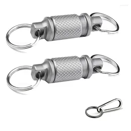 Keychains Mini Universal Swivel Ring With Titanium Carabiner And Keyrings - Advanced Clip 360-Degree Rotation