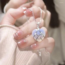 Pendant Necklaces Fashion Love Clavicle Chain For Women Sweet Barbie Zircon Castle Necklace Simple Designe Models Jewellery Gift