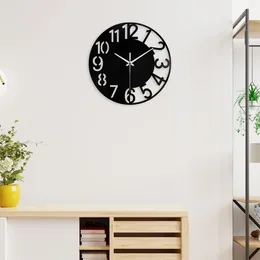 Wall Clocks Acrylic Clock Large Quiet Minimalist Round Decorative For El Living Room Bathroom