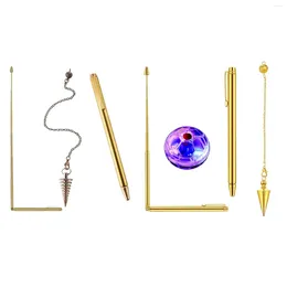 Jewellery Pouches Dowsing Rods Copper Set Convenient Hiking Professional Divining Kits Handle Retractable Fortunetellers Novices