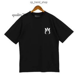 Sleeve Amirly Designer T Shirts Tees Fashion Splash Ink Graffiti Short Printed T-shirt Men Cotton Casual Oversize Hip Hop Streetwear Tshirts Euro Size S-xl 9 12