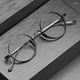 Sunglasses Frames Pure Titanium Glasses Frame Men Women Retro Small Face For High Myopia Eyeglasses