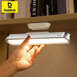 Baseus Desk Lamp Hanging Magnetic LED Table Chargeable Stepless Dimming Cabinet Light Night For Closet Wardrobe y240125