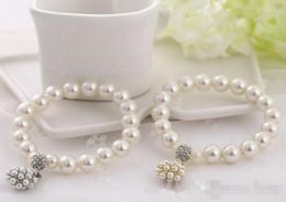 Luxury fashion designer Pearl Beaded Bracelet Bridal Charm Jewellery for women lady girl beautiful Elastic bracelet lovely wedding j9471718